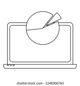 Business graph and profits in black and white