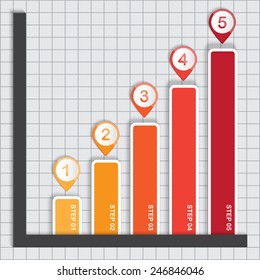 The Business Graph Rising, Vector Work