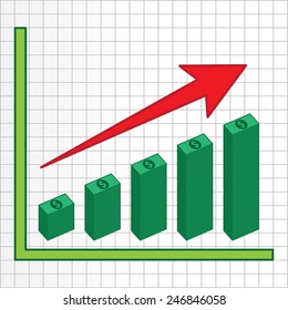 The Business Graph Rising, Vector Work