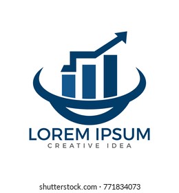 Business graph and service logo. Business analytics chart symbol. 