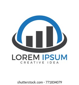 Business graph and service logo. Business analytics chart symbol. 