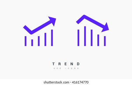 Business graph set of isolated minimal flat linear icons. Line vector icons for websites and mobile minimalistic flat design. Modern trend concept design style illustration symbol