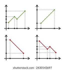 Business Graph Set on White Background. Vector.
