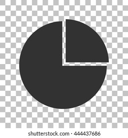 Business graph sign. Dark gray icon on transparent background.