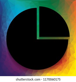 Business graph sign. Vector. Flat style black icon on white.