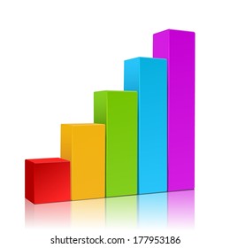 Business graph vector growth progress