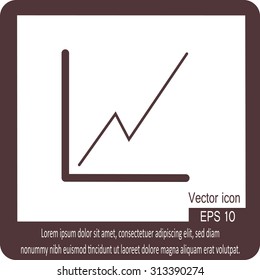 Business graph. Vector growth progress arrow