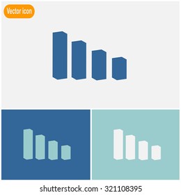 Business graph vector icon.