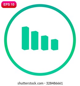 Business graph vector icon.