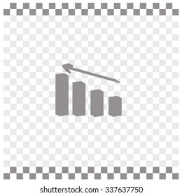 Business graph vector icon.