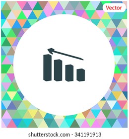 Business graph vector icon.