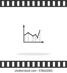 Business graph Vector Icon.
