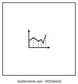 Business graph Vector Icon.