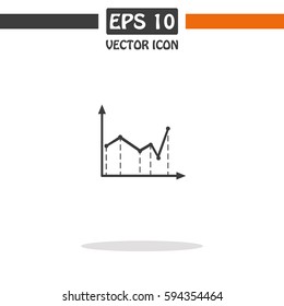 Business graph Vector Icon.
