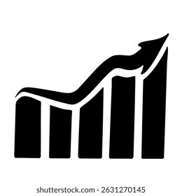 ilustração de desenho de ícone de vetor de gráfico de negócios