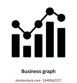 Business graph Vector Icon which can easily modify or edit
