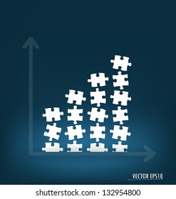 Business graph. Vector illustration.
