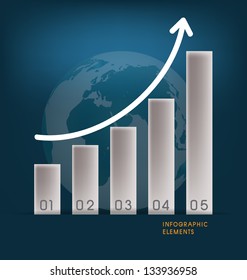 Business graph. Vector illustration.