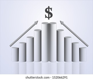 Business graph. Vector illustration.