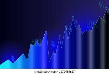 Business graph vector illustration. Data diagram, landing page. Eps 10.