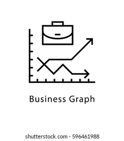 Business Graph Vector Line Icon