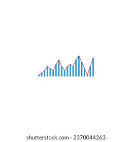Business graphic, data geometric symbol simple logo vector