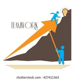 Business graphic design, teamwork, Vector illustration