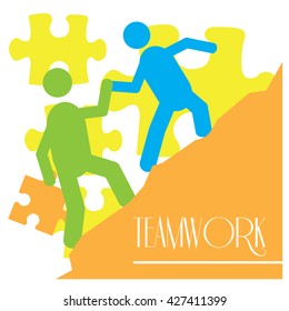 Business graphic design, teamwork, Vector illustration