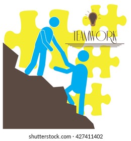 Business graphic design, teamwork, Vector illustration
