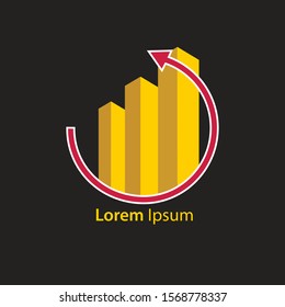 Business graphic design template vector isolated illustration. chart logo vector design.