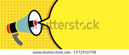 Business graphic with megaphone in vector quality.