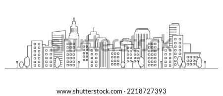 business graphic town city line