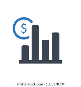 Business graphical report icon