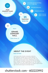 Business graphics brochures. template, flyers and prints, blue colorful vector design.