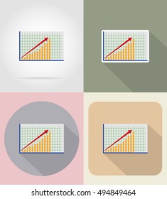 business graphics flat icons vector illustration isolated on background