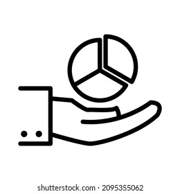 gráficos de negocio, línea de análisis de gráficos, icono de vector aislado se pueden modificar y editar fácilmente

