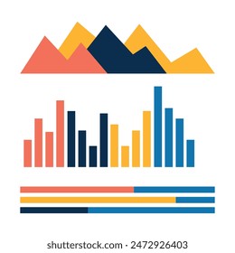 Icono de gráficos de negocios Ilustración plana de gráfico sobre fondo blanco.
