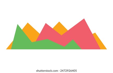 Business graphs icon Flat illustration of graph on white background.