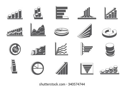 Business graphs set