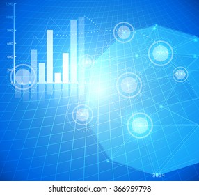 Business graphs vector abstract background