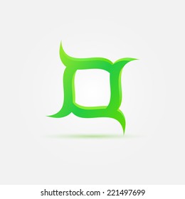 Business green abstract logo -  vector logo design template