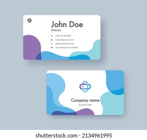 Business greeting card template design. introduce card include sample text position. vector illustration design.