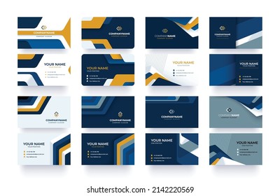 Business greeting card template design. introduce card include sample text position. vector illustration design.