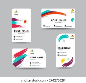 Business greeting card template design. introduce card include sample text position. vector illustration design.