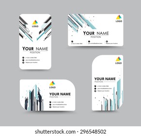 Business greeting card template design. introduce card include sample text position. vector illustration design.