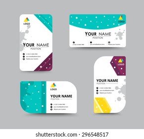Business greeting card template design. introduce card include sample text position. vector illustration design.