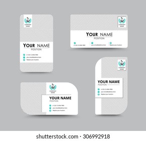 Business greeting card template design. introduce card include sample text position. vector illustration design.