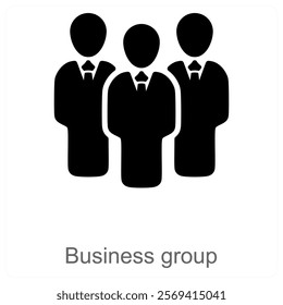 Business Group and collaboration icon concept