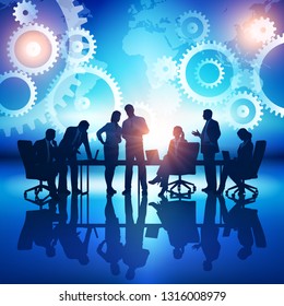 Business Group. Conceptual vector business illustration.
