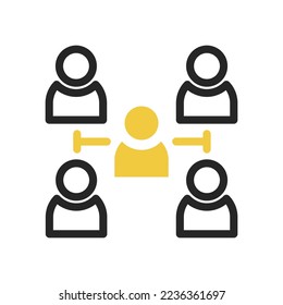 business group icon on isolated background. set of financial and business icons